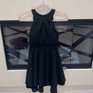 Black elegant flowy dress